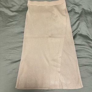 Abercrombie and Fitch Wrap Ribbed Midi Skirt